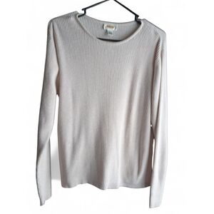 Talbots beige Ribbed 100% Cotton  Top